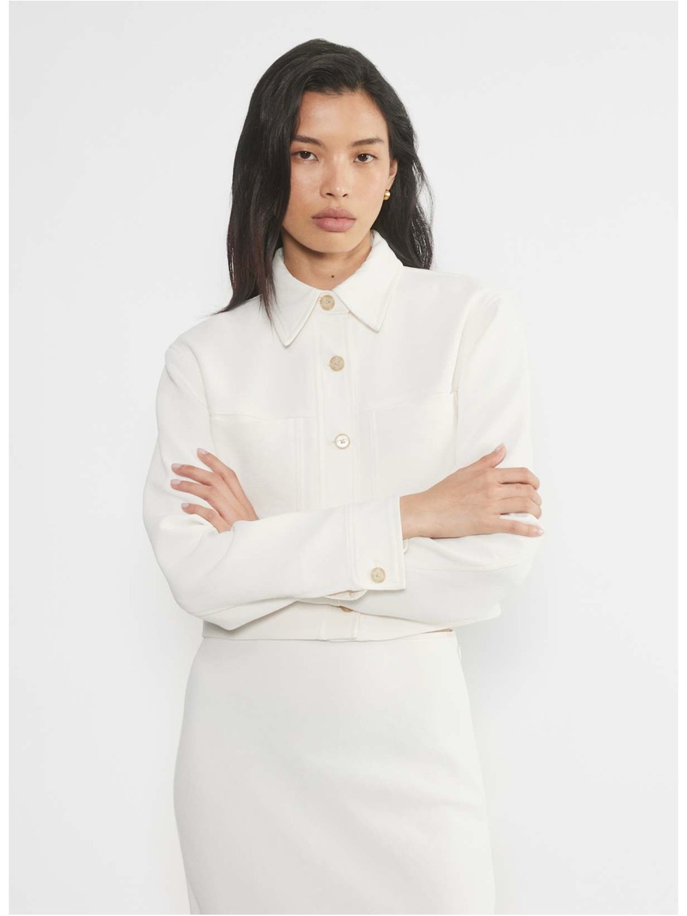 nwot Wilfred little cropped jacket crepette xs light birch